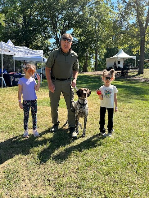 Kids with dog